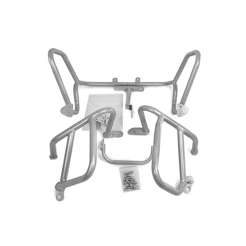 Motorrad Sturzbügel Für R1200GS R1200 GS R 1200GS R 1200 GS 2013-2018 Motorrad Oberen Und Unteren Stoßfänger Crash Bar Motor Schutz Protector Motorschutz Sturzbügel(Full Set Silver) von ONETREND