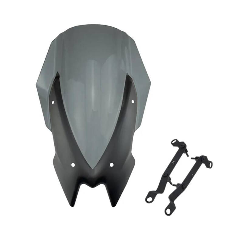 Windschild Motorrad Für Kawasaki Für Z900 Für Z650 2020-2023 Motorrad Zubehör Windschutz Windschutz Visier Deflektor Deflektor Windschutzscheibe (Color : Ink Grey) von ONETREND