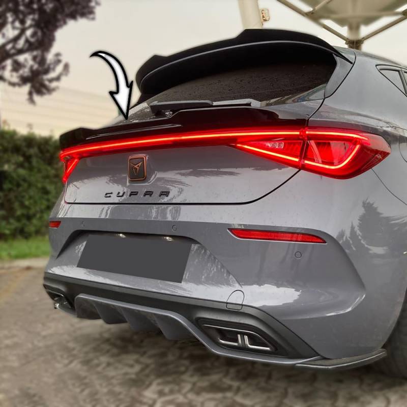 Dachspoiler kompatibel mit CUPRA Leon ab 2020 HeckSpoiler Verlängerung von ONEWAY AUTO ACCESSORIES