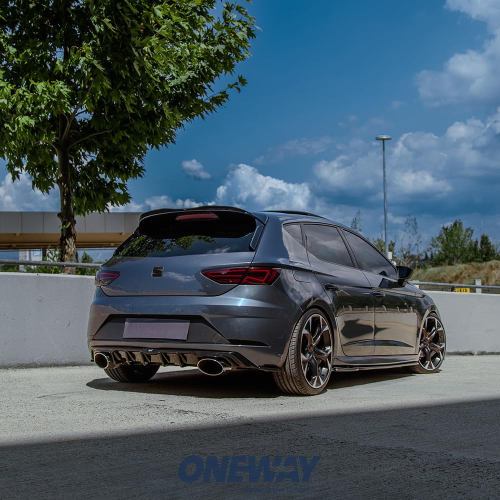 Heckschürze Heckdiffusor kompatibel mit SEAT Leon MK3 FR Facelift 2017 bis 2019 Schwarz glänzend Heckschürze Heckdiffusor kompatibel mit SEAT Leon MK3 FR Facelift 2017 bis 2019 Schwarz glänzend von ONEWAY AUTO ACCESSORIES