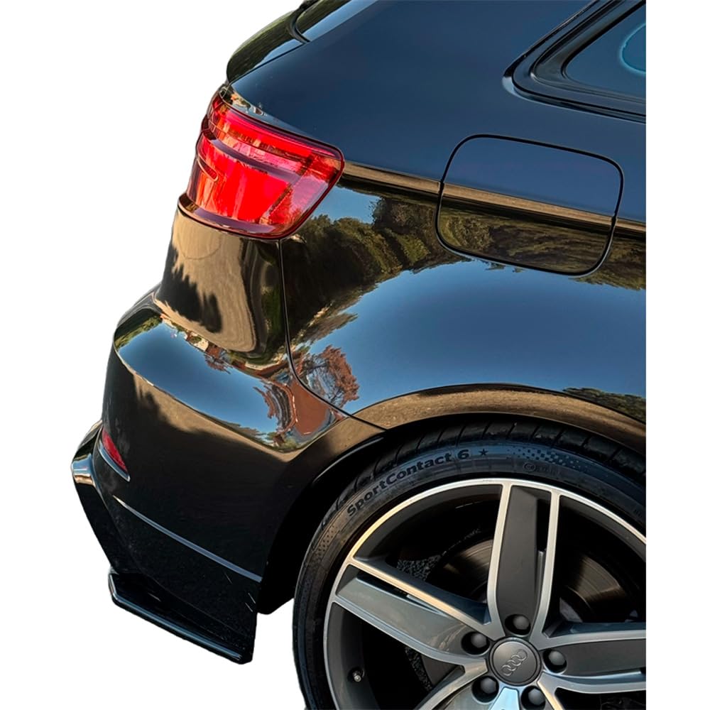 Hinten Splitter kompatibel mit AUDI S3 Sportback 8V Facelift 2016 bis 2020 2 Tlg Schwarz Glänzend von ONEWAY AUTO ACCESSORIES