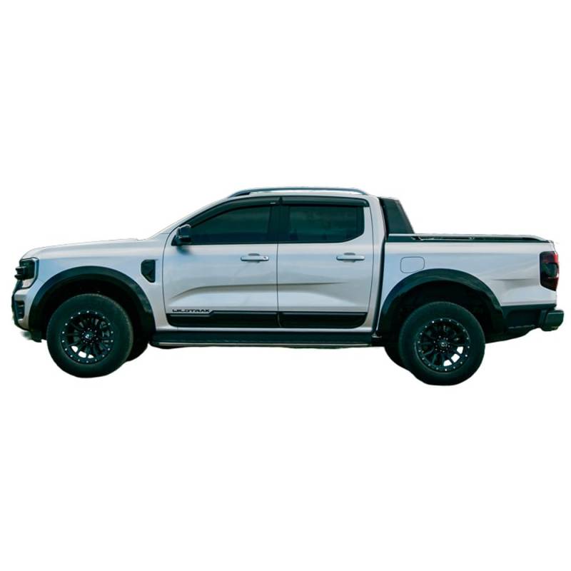 ONEWAY AUTO ACCESSORIES Karosserieverkleidung Türschutz kompatibel mit Ford Ranger T9 ab 2023 4 TLG Schwarz Glänzend von ONEWAY AUTO ACCESSORIES