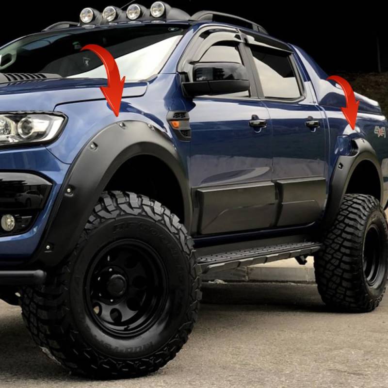 KotflŸgelverbreiterungen kompatibel mit FORD Ranger T6 T7 T8 2012 bis 2022 4 Tlg mit ABE T†V von ONEWAY AUTO ACCESSORIES
