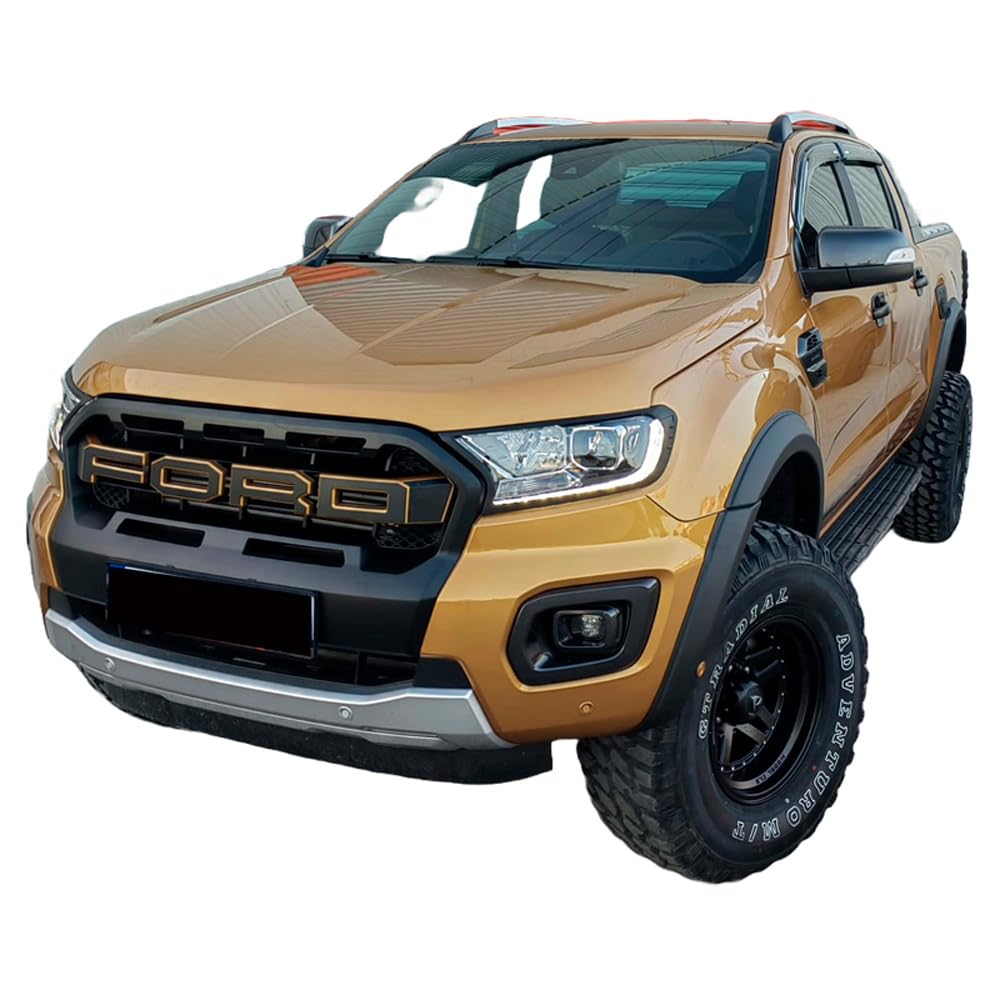 KotflŸgelverbreiterungen kompatibel mit FORD Ranger T8 2019 bis 2022 mit Klebeband 6 Tlg mit ABE T†V von ONEWAY AUTO ACCESSORIES