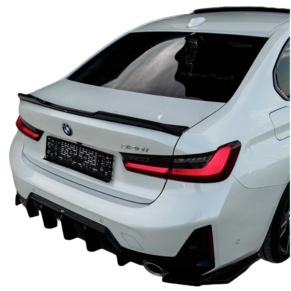Oneway Heckschürzenansätze (Seitenteile) kompatibel mit BMW 3er G20/G21 M-Pack Facelift 2022- - Schwarz glänzend von ONEWAY AUTO ACCESSORIES