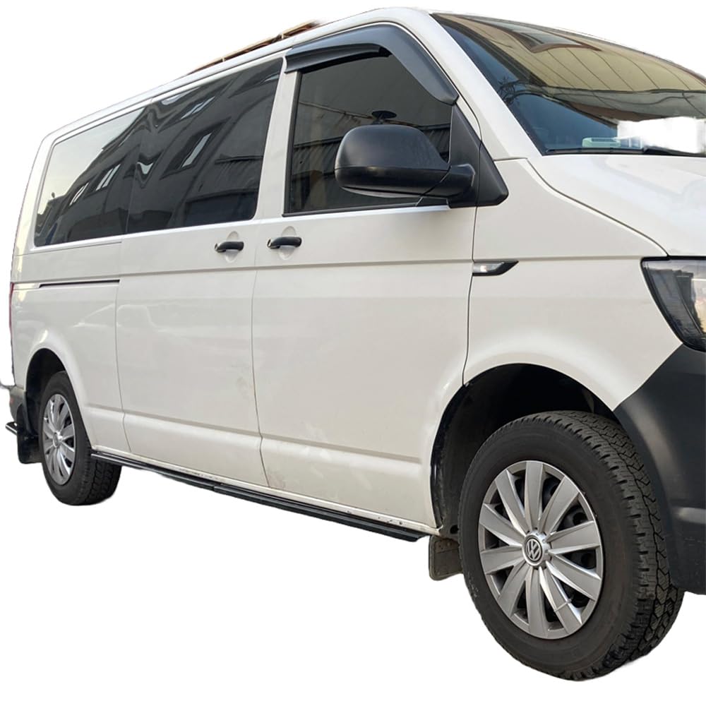 Oneway Satz Seitenschweller kompatibel mit Volkswagen Transporter T6.1 2020-2022 (Kurzer Radstand)- Schwarz glänzend von ONEWAY AUTO ACCESSORIES