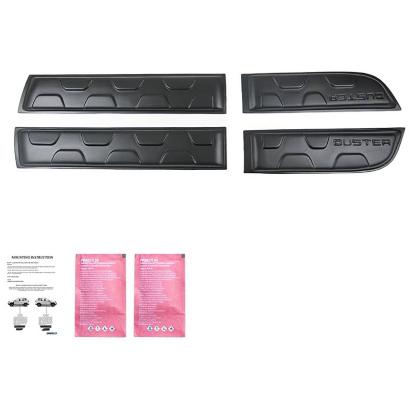 Oneway Karosserieverkleidung kompatibel mit Dacia Duster I 2010-2017 (Off-Road) - Mattschwarz, Schwarz von ONEWAY AUTO ACCESSORIES
