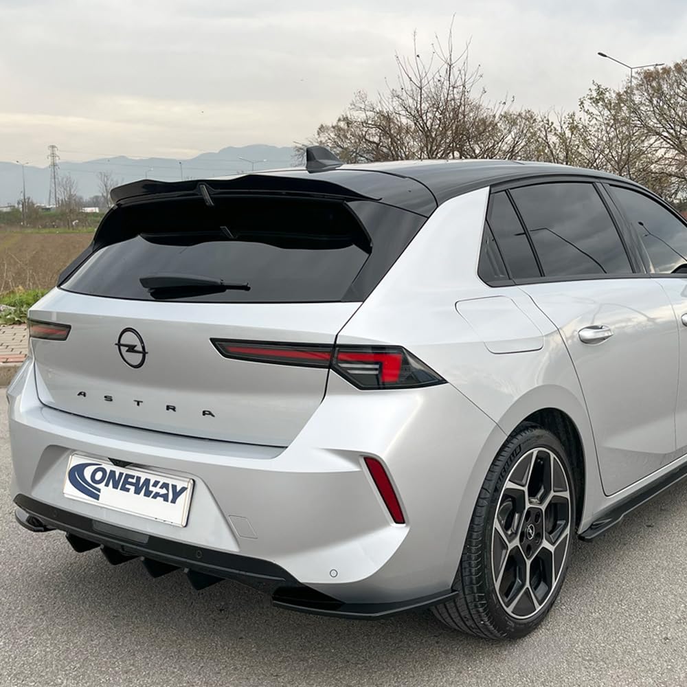 Oneway Dachspoiler (Cap) kompatibel mit Opel Astra L HB 2021- - Schwarz glänzend von ONEWAY AUTO ACCESSORIES