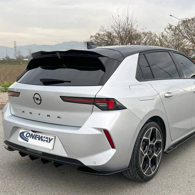 Oneway Dachspoiler (Cap) kompatibel mit Opel Astra L HB 2021- - Schwarz glänzend von ONEWAY AUTO ACCESSORIES