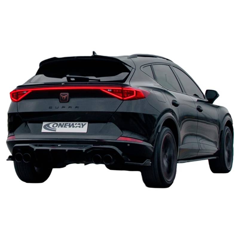 Oneway Heckschürzenansätze (Seitenteile) kompatibel mit Cupra Formentor 2020- - Version 2 - Schwarz glänzend von ONEWAY AUTO ACCESSORIES