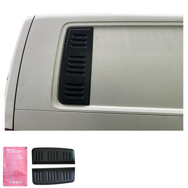 Lüftungsschlitze kompatibel mit VW Transporter T5 1 T6 T6 1 2010 bis 2023 langer Radstand Matschwarz von ONEWAY AUTO ACCESSORIES
