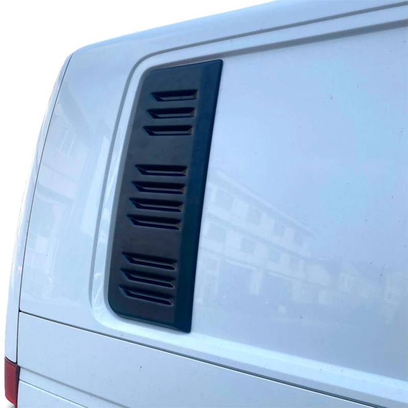 Oneway Lüftungsschlitze kompatibel mit Volkswagen Transporter T5.1/T6/T6.1 2010-2022 (Langer Radstand) - Version 2 - Mattschwarz von ONEWAY AUTO ACCESSORIES
