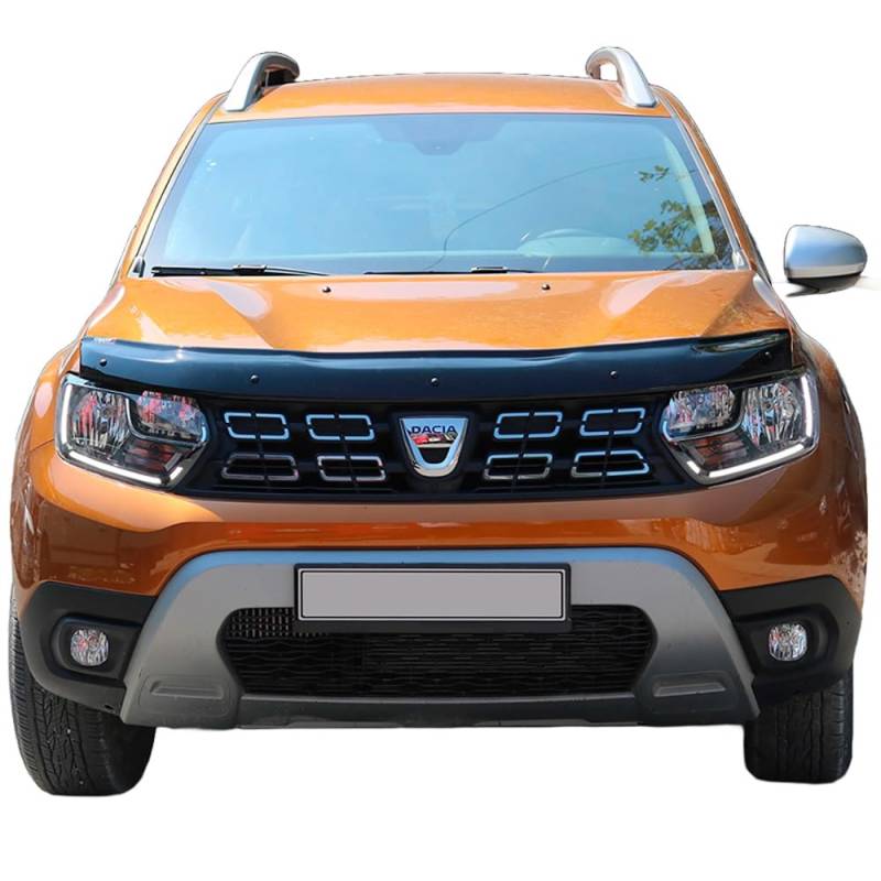 Oneway Motorhaubenschutz kompatibel mit Dacia Duster II 2018-2024 - Schwarz glänzend von ONEWAY AUTO ACCESSORIES