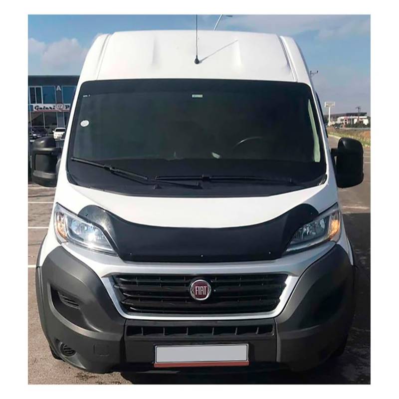 Oneway Motorhaubenschutz kompatibel mit Fiat Ducato 4.Gen. 2014- & Peugeot Boxer 2014- - Schwarz glänzend von ONEWAY AUTO ACCESSORIES