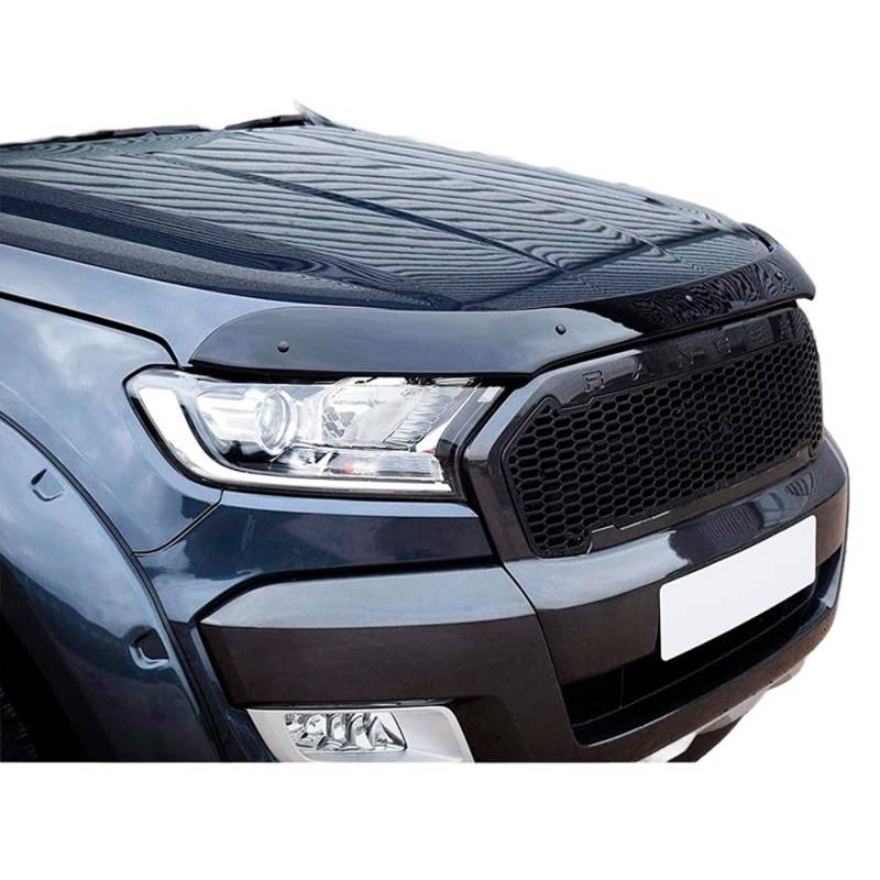 Oneway Motorhaubenschutz kompatibel mit Ford Ranger T7/T8 2015-2022 - Schwarz glänzend von ONEWAY AUTO ACCESSORIES