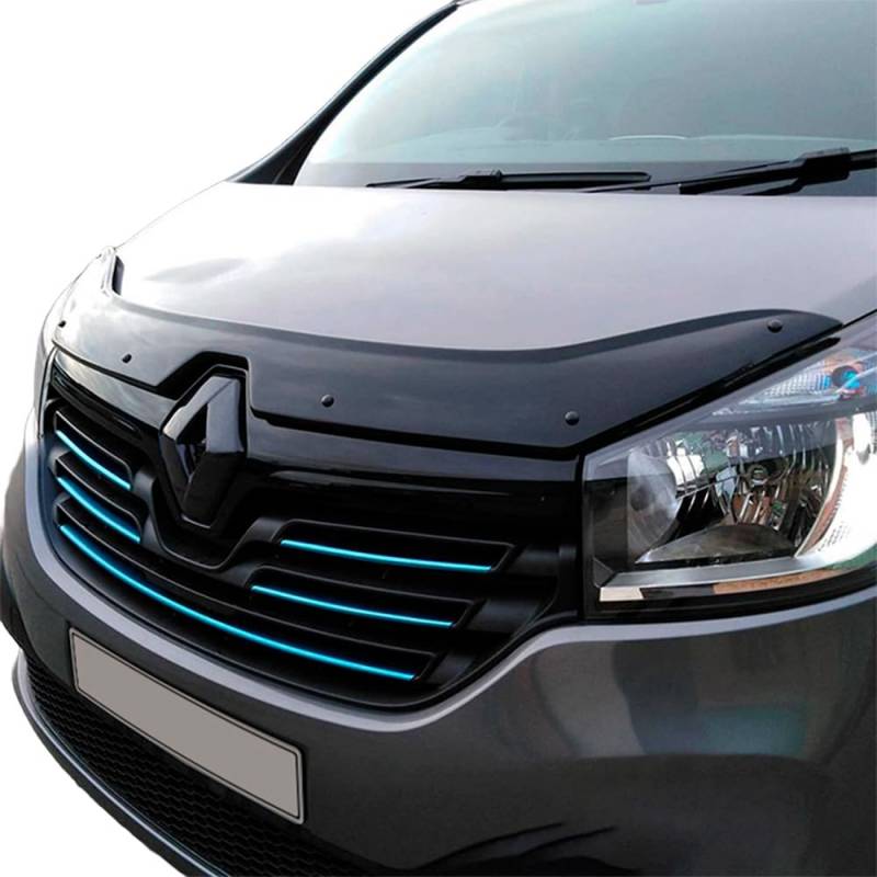 Oneway Motorhaubenschutz kompatibel mit Renault Trafic X82 2014-2020 - Schwarz glänzend von ONEWAY AUTO ACCESSORIES