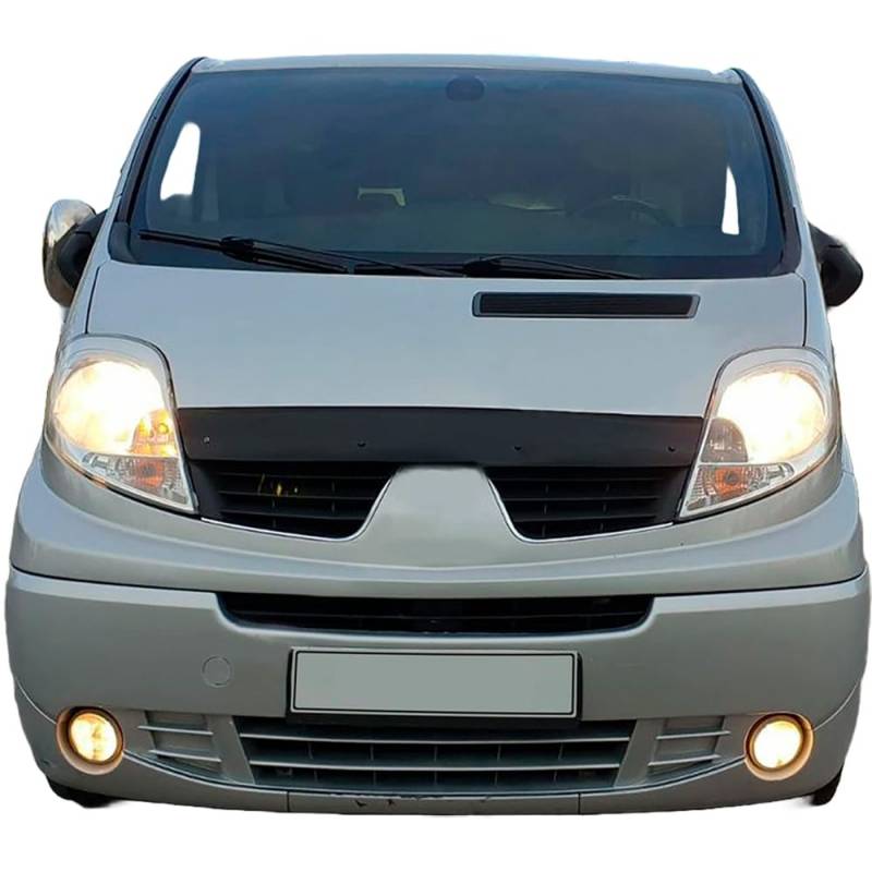 Oneway Motorhaubenschutz kompatibel mit Renault Trafic X83 01-2014 - Schwarz glänzend von ONEWAY AUTO ACCESSORIES