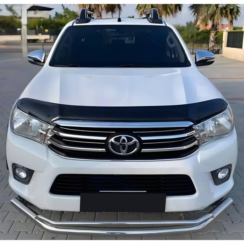 Oneway Motorhaubenschutz kompatibel mit Toyota Hilux 8.Gen. 2015-2020 - Schwarz glänzend von ONEWAY AUTO ACCESSORIES