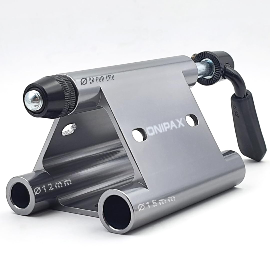 ONIPAX Dreieckige Fahrradgabelhalterung mit 9 mm Schnellspanner; für 9 mm x 100 mm, 12 mm x 100 mm, 15 mm x 110 mm ONIPAX Dreieckige Fahrradgabelhalterung mit 9 mm Schnellspanner; für 9 mm x 100 mm, 12 mm x 100 mm, 15 mm x 110 mm von ONIPAX