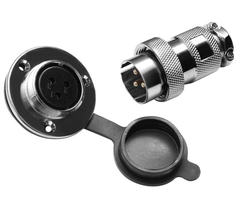 42mm Hochstrom Einbau Borddurchführung Steckverbindung Einbaustecker 2-12 Pin Max. 250V/25A (2 Pin, Buchse Innen) von Onpira