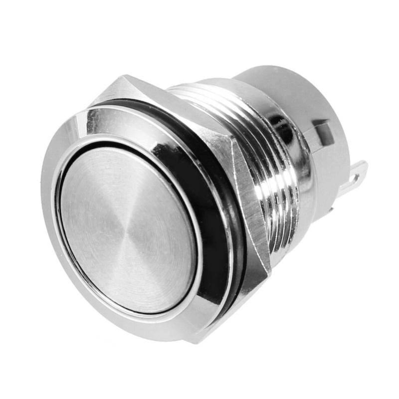 Taster oder Schalter in 2 Größen Edelstahl Oberfläche (16 oder 19mm) auswählbar (Ø19mm, Taster) von ONPIRA