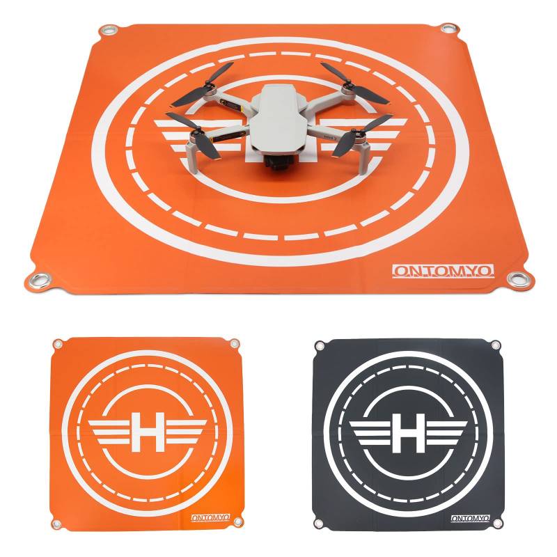 ONTOMYO 20'' Landematte – faltbares, doppelseitiges Universal-Landepad für Mini 3 PRO, Mini 2, Mavic Mini, Air 2S, Mavic Air 2, FPV, Avata Drohne Zubehör von ONTOMYO