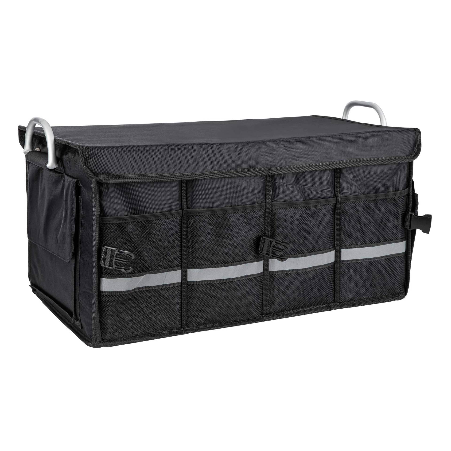 ONVAYA® Kofferraumtasche schwarz | Auto Organizer mit ca 55 Litern Fassungsvermögen | Autotasche | Kofferraumbox mit Taschen von ONVAYA