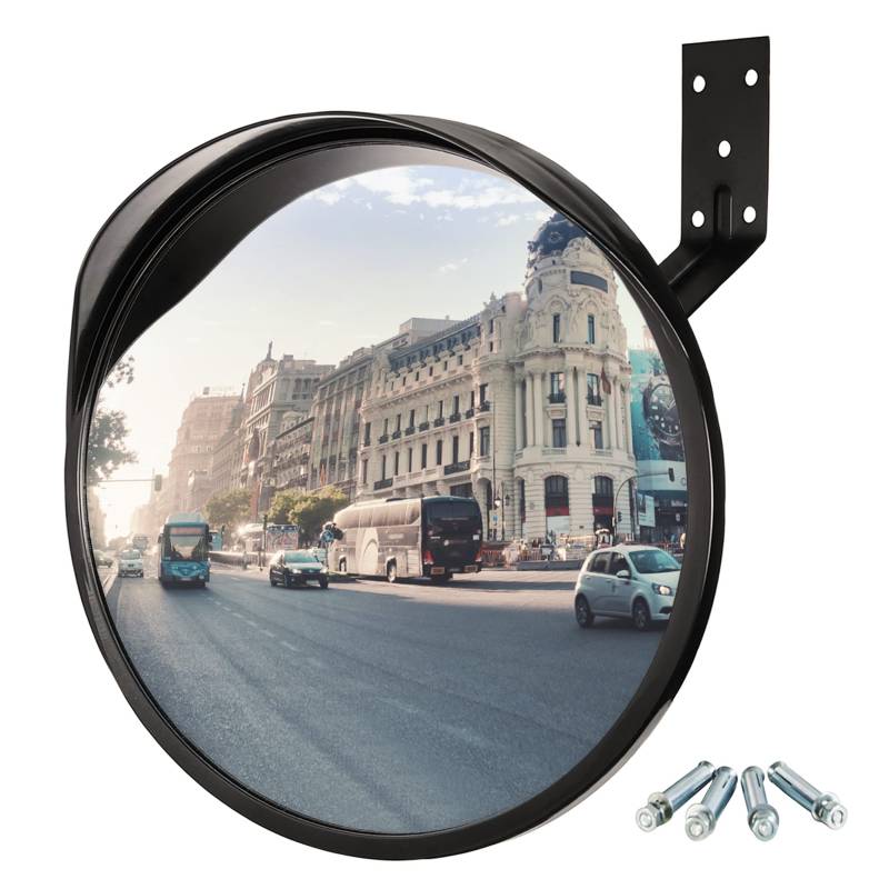 ONVAYA® Verkehrsspiegel 30 cm | Konvexspiegel zur Einsicht von toten Winkeln | Sicherheitsspiegel | Überwachungsspiegel | Panoramaspiegel von ONVAYA