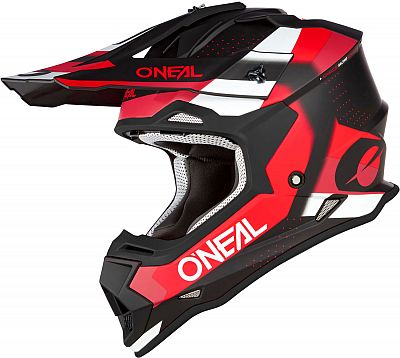 ONeal 2SRS Spyde S23, Motocrosshelm - Matt Schwarz/Rot/Weiß - S ONeal 2SRS Spyde S23, Motocrosshelm - Matt Schwarz/Rot/Weiß - S von ONeal