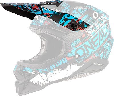 ONeal 3SRS Ride, Helmschirm - Matt Schwarz/Blau von ONeal