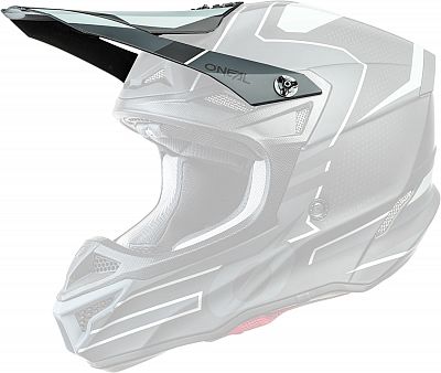 ONeal 5SRS Polyacrylite Sleek, Helmschirm - Matt Schwarz/Grau von ONeal