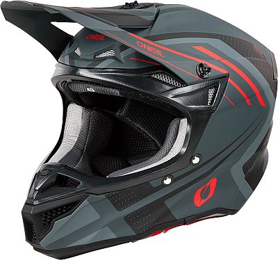 ONeal 5SRS Spike, Motocrosshelm - Matt Grau/Dunkelgrau/Schwarz/Rot - L von ONeal