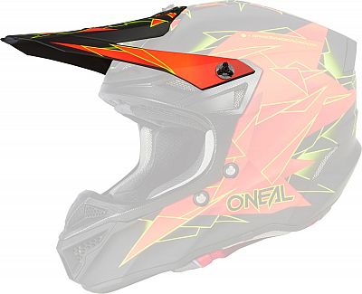 ONeal 5SRS Surge S23, Helmschirm - Matt Schwarz/Rot/Neon-Gelb von ONeal