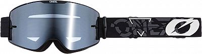 ONeal B-20 Strain V.22, Crossbrille verspiegelt - Schwarz/Grau/Weiß Silber-Verspiegelt - Einheitsgröße von ONeal