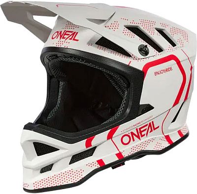 ONeal Blade Polyacrylite Strike, Fahrradhelm - Matt Weiß/Neon-Rot - L von ONeal