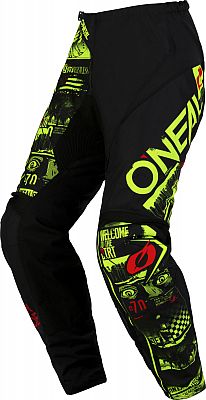 ONeal Element Attack S23, Textilhose - Schwarz/Neon-Gelb - 32 von ONeal