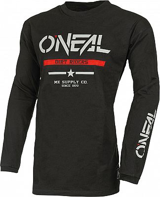 ONeal Element Squadron V.22, Trikot Baumwolle - Schwarz/Grau/Rot - S von ONeal