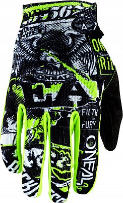 ONeal Matrix Attack S20, Handschuhe Kinder - Schwarz/Neon-Gelb - M von ONeal