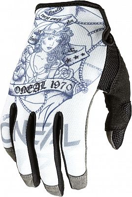 ONeal Mayhem Sailor V.22, Handschuhe - Weiß/Grau/Schwarz - S von ONeal