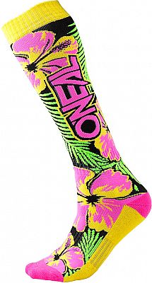 ONeal Pro MX, Socken - Island  Pink/Grün/Gelb - Einheitsgröße von ONeal