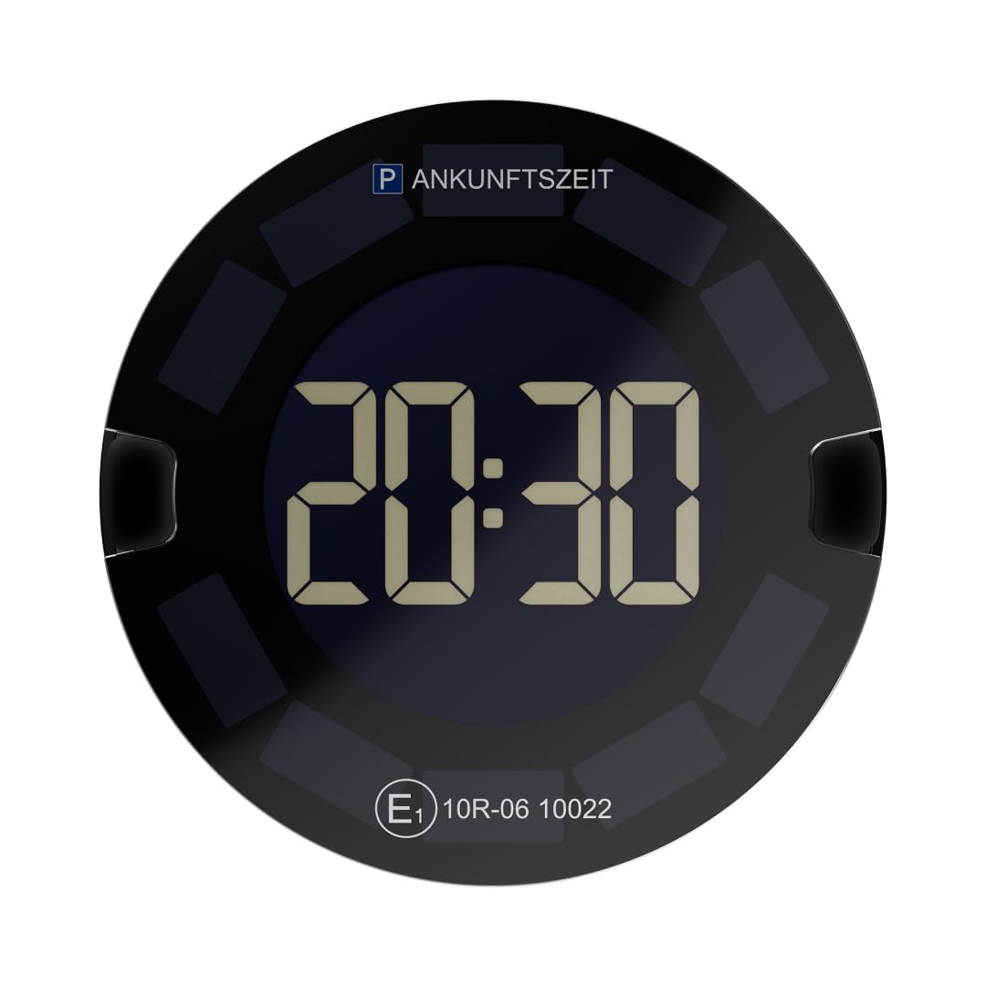 OOONO P-DISC 3 [New] - Elektronische Parkscheibe Solar mit Zulassung fürs Auto - Automatische Digitale Parkscheibe Elektrisch - Solarbetriebene Parkuhr mit bis zu 5 Jahre längerer Batterielaufzeit von OOONO