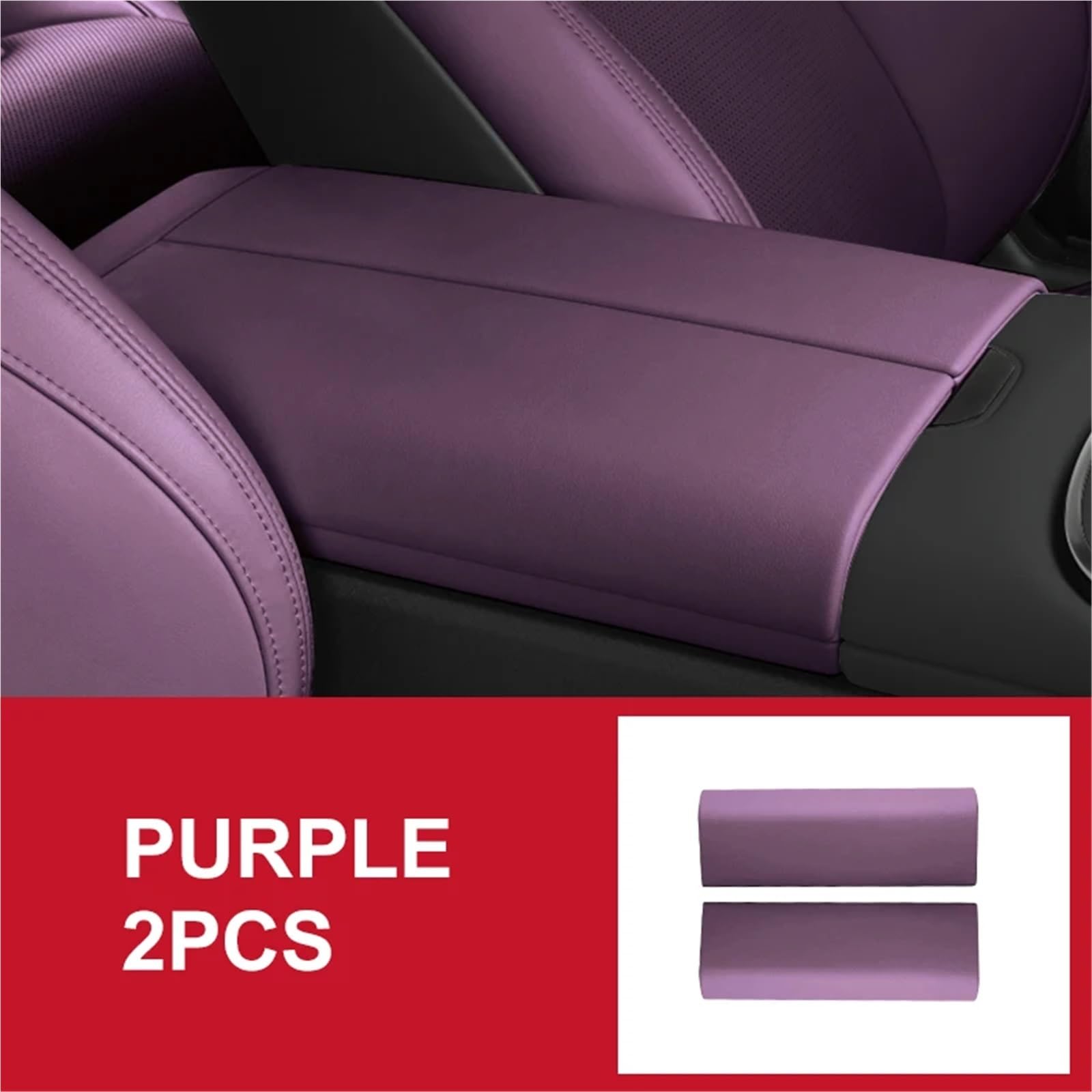 Armlehnenbox-Schutzabdeckung, kompatibel mit Xiaomi Su7 2024, Gehäuse, Mittelkonsole, Armlehnendeckel, Auto-Pad-Zubehör(Purple 2Pcs) von OPALENDIR