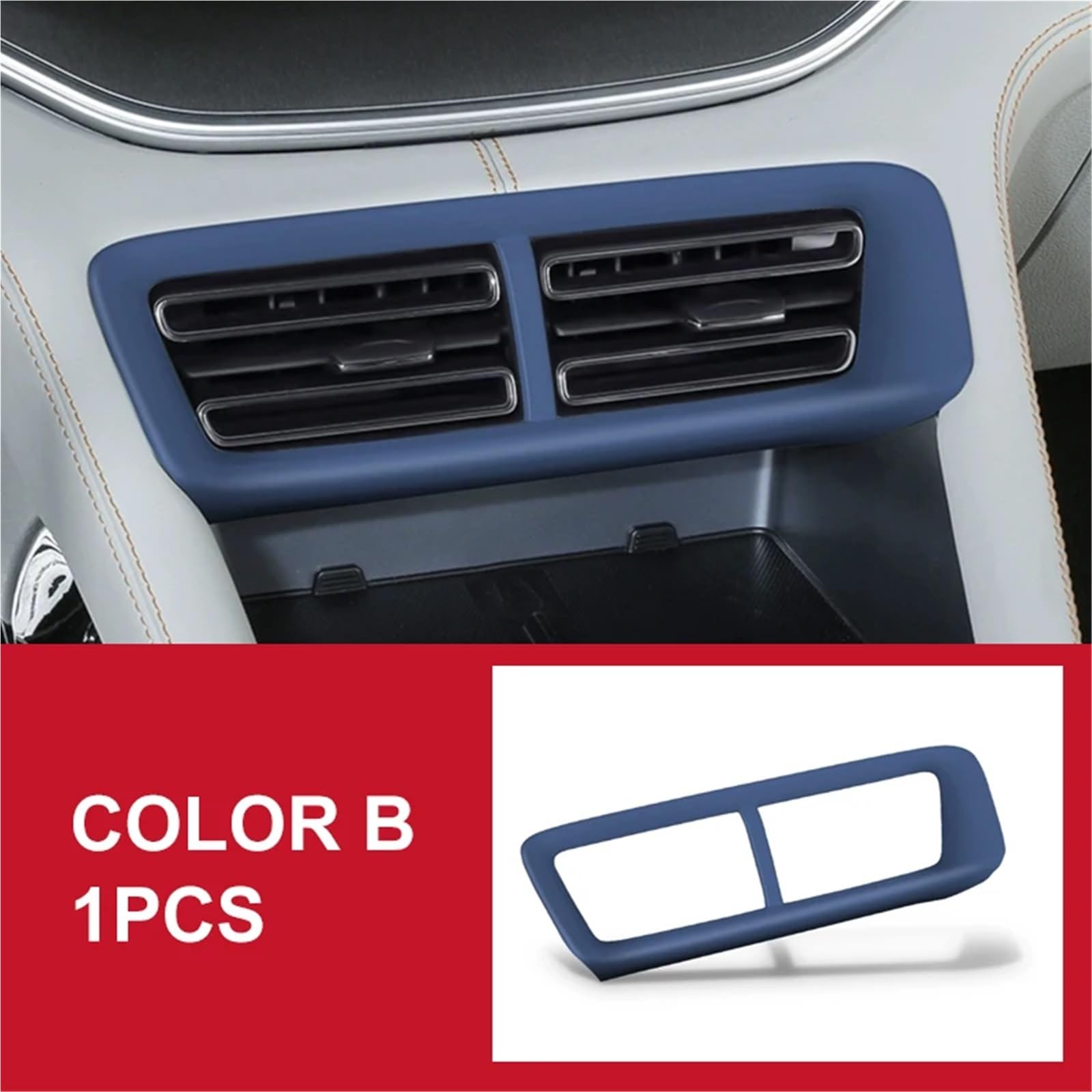 Innen Armaturenbrett Mittelkonsole Air Vent A/C Outlet Rahmen Abdeckung Trim Kompatibel Mit Byd Song Plus 2020-2025(Color-B) von OPALENDIR