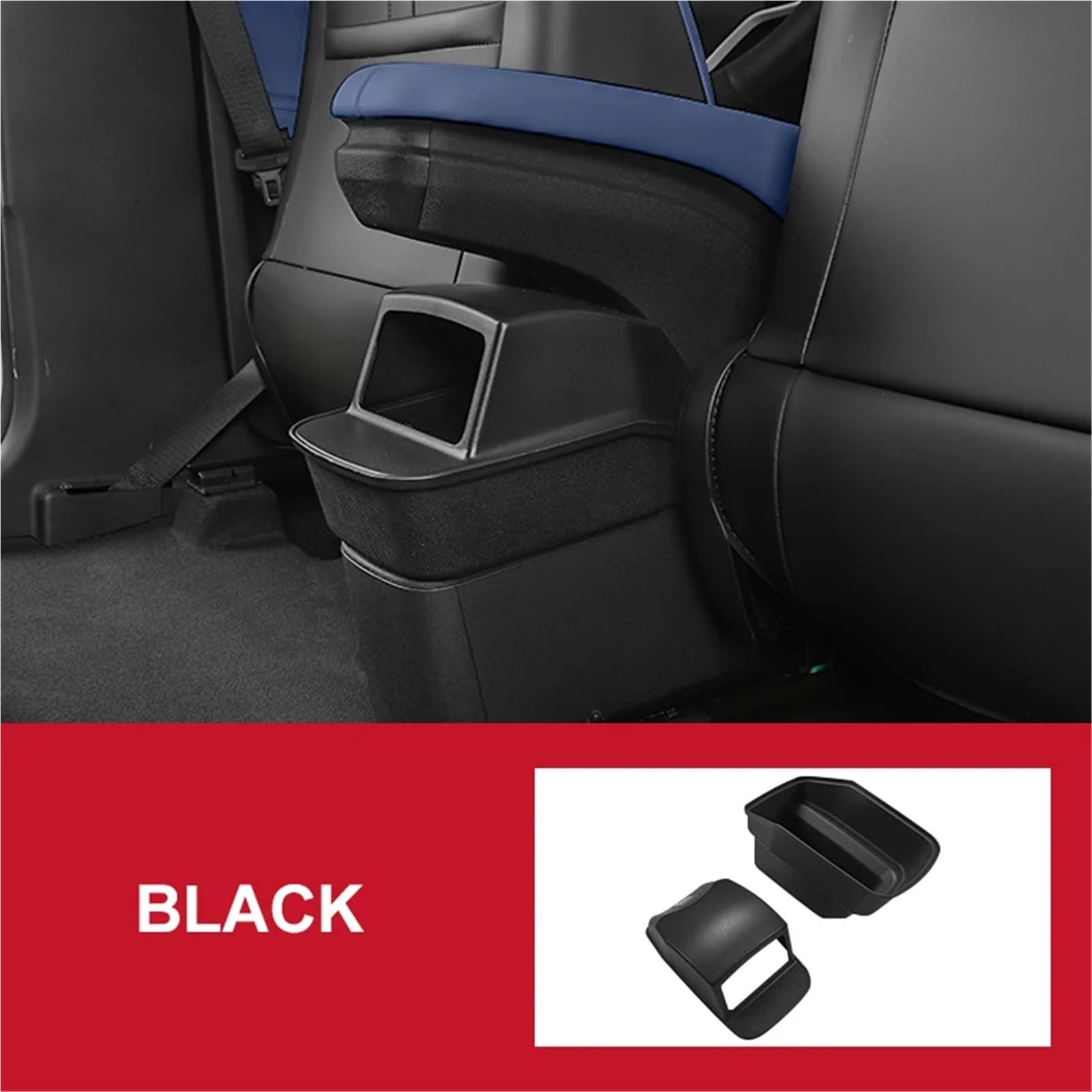 Kompatibel mit BYD Seagull 2024 2023, Aufbewahrungsbox hinten, Aufbewahrungsbox innen, Aufbewahrungsbox for Mülltonnen, Autozubehör(Black) von OPALENDIR