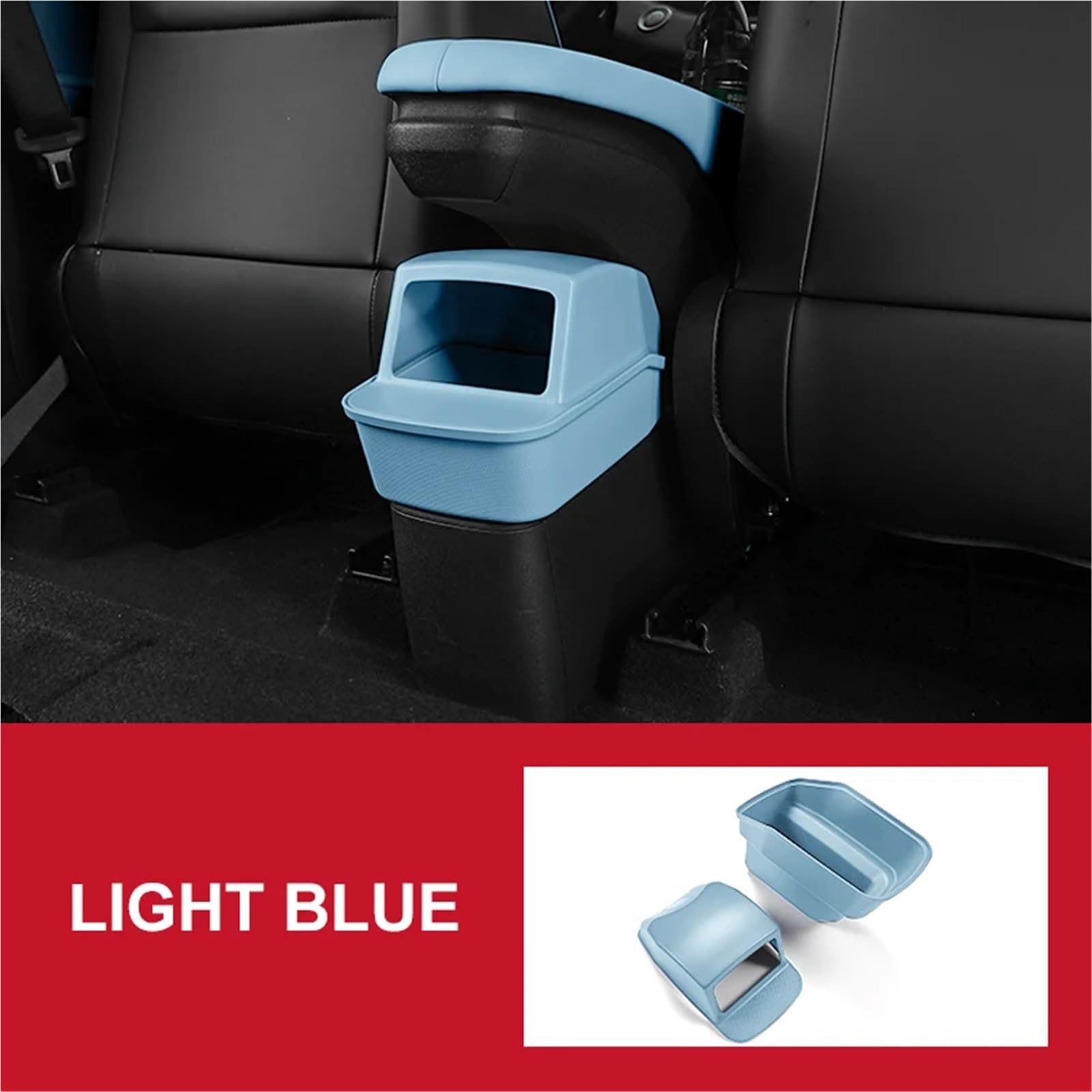 Kompatibel mit BYD Seagull 2024 2023, Aufbewahrungsbox hinten, Aufbewahrungsbox innen, Aufbewahrungsbox for Mülltonnen, Autozubehör(Light Blue) von OPALENDIR