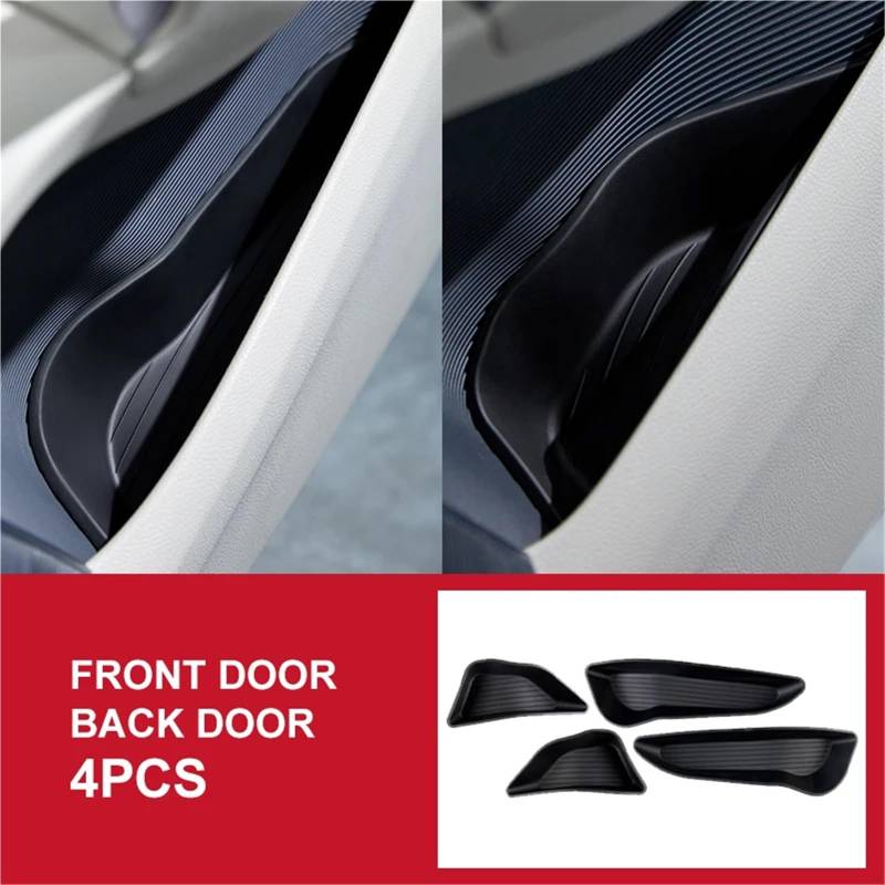 Kompatibel mit BYD Song Plus 2024 2023 Innentür-Aufbewahrungsbox, Türschlitzmatte, Modifikationszubehör(Four Doors 4Pcs) von OPALENDIR