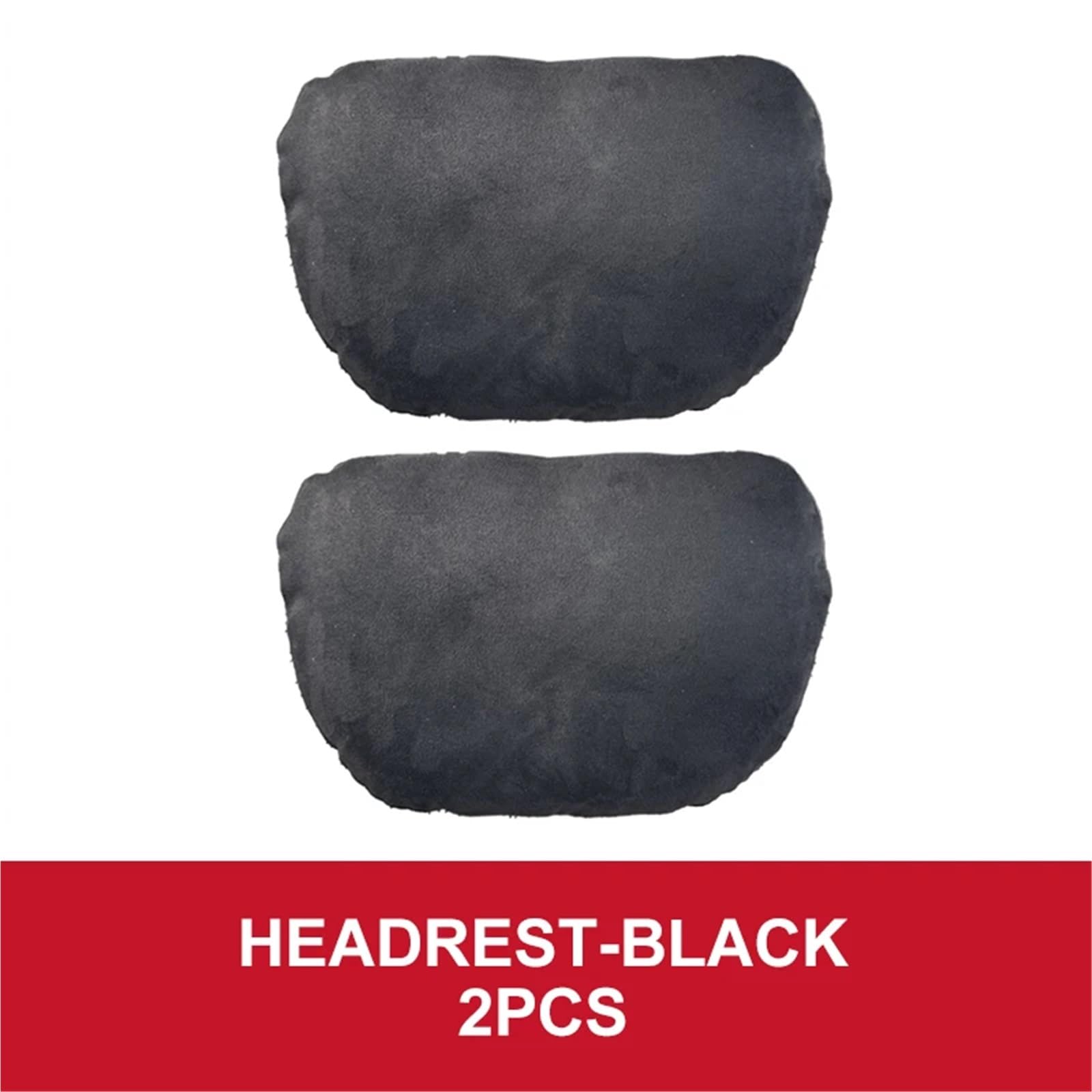Kopfstütze Nackenkissen Lendenwirbelstütze Sitzkissen Nacken Kopf Taille Rückenkissen Polster Kompatibel mit BYD Dolphin 2023 2024 2025(Headrest Black 2Pcs) von OPALENDIR