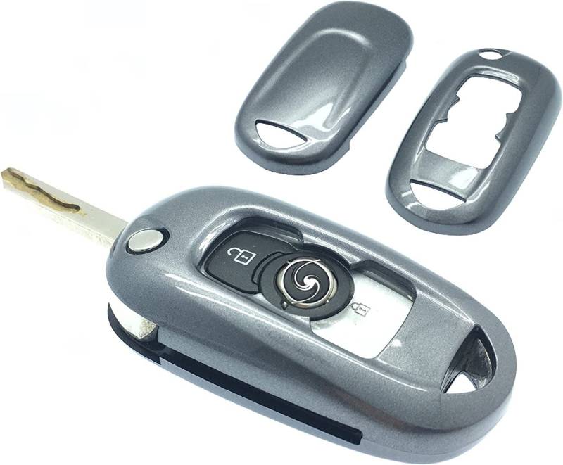 Hochwertiger ABS-Hartschalenschutz für Funkschlüssel, Displayschutzfolie, für Opel, Design Elite Tech-Line-Energy SRI, grau von Opel