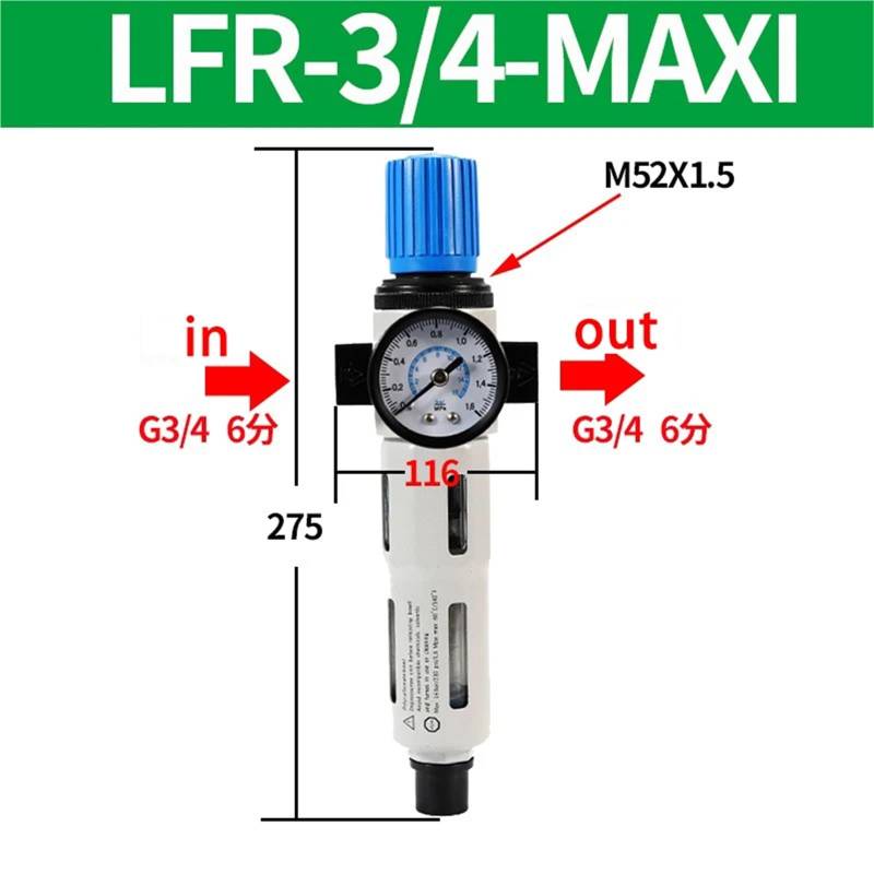 1.6Mpa Hochdruckregler-Luftfilter-Prozessor-Öl-Wasserabscheider-LFR-Art(LFR-G3l4-MAXI) von OPEUSLIEV