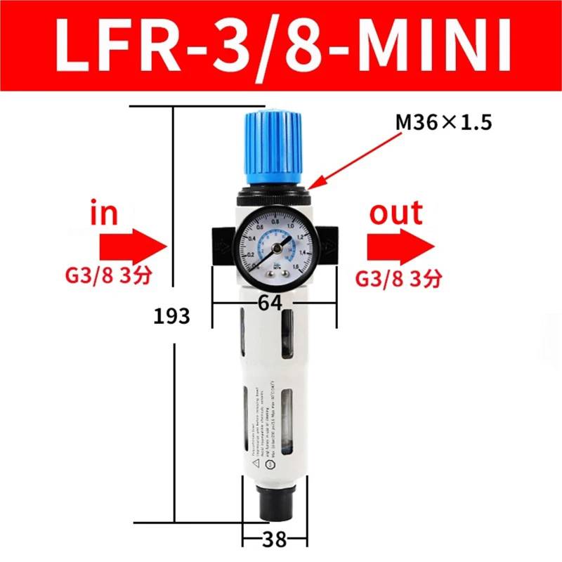 1.6Mpa Hochdruckregler-Luftfilter-Prozessor-Öl-Wasserabscheider-LFR-Art(LFR-G3l8-MINI) von OPEUSLIEV